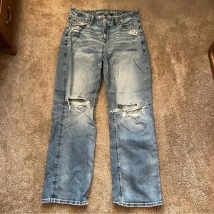 American Eagle Outfitters Blue Distressed Jeans